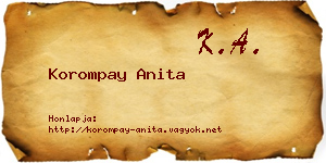 Korompay Anita névjegykártya